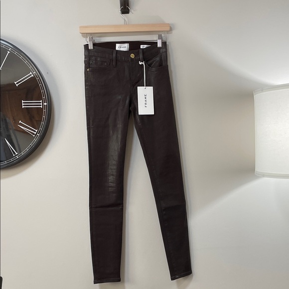 Frame Denim Brown Skinny Pants - Picture 4 of 14